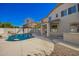 This house has a beautiful pool, rock waterfall feature and covered patio - perfect for entertaining guests and relaxing at 3730 E Diamond Ct, Gilbert, AZ 85297