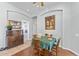 Cozy dining area with hardwood floors, an elegant dining set, and tasteful decor, creating an intimate setting for meals at 42047 N Moss Springs Rd, Anthem, AZ 85086