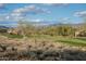 Beautiful shot of the golf course with vibrant green grass and desert scenery at 42047 N Moss Springs Rd, Anthem, AZ 85086