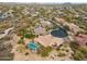 Panoramic aerial view of desert neighborhood featuring many single-story houses at 5210 E Calle De Baca --, Cave Creek, AZ 85331