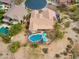 Aerial view of backyard with pool and landscaped rock at 5210 E Calle De Baca --, Cave Creek, AZ 85331