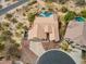 A high angle shot of a single-story house in the desert with swimming pool at 5210 E Calle De Baca --, Cave Creek, AZ 85331
