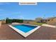 Rendering of a sparkling pool and custom pergola surrounded by lush landscaping in the backyard of this desert home at 6615 E Shea Blvd, Scottsdale, AZ 85254