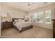 Bright bedroom with neutral tones, large windows, and cozy decor at 7576 W Quail Ave, Glendale, AZ 85308