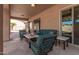 Inviting covered patio features comfortable seating and a cozy fireplace for outdoor enjoyment at 12442 N Via La Playa --, Fountain Hills, AZ 85268