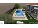 Stunning backyard pool with jacuzzi and well-manicured landscaping, ideal for relaxation and outdoor entertainment at 20584 W Hillcrest Blvd, Buckeye, AZ 85396
