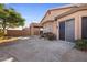 Backyard with view of the covered patio and desert landscaping at 3517 N Paseo Del Sol --, Mesa, AZ 85207