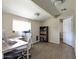 The well-lit office space features modern furniture, wood-look floors, and ample storage at 4145 E Libby St, Phoenix, AZ 85032