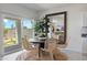 Bright dining area with natural light, featuring a wooden table, wicker chairs, and sliding glass doors at 469 N 17Th St, Coolidge, AZ 85128