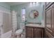 This bathroom is a delightful oasis, featuring a tub, a vanity, and a soft, soothing color scheme at 650 N Hawes Rd # 2873, Mesa, AZ 85207
