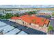 Aerial view of clubhouse and parking areas, showcasing accessibility and proximity to amenities at 650 N Hawes Rd # 2873, Mesa, AZ 85207