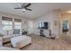Comfortable living room featuring an open layout and a large tv for cozy nights in at 650 N Hawes Rd # 2873, Mesa, AZ 85207