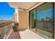 Inviting private balcony with decorative pot and sliding glass door access at 6803 E Main St # 3306, Scottsdale, AZ 85251