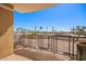 Private balcony offering expansive views of palm trees and blue sky at 6803 E Main St # 3306, Scottsdale, AZ 85251