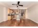 Modern kitchen with stainless steel appliances and a stylish mosaic breakfast bar at 6803 E Main St # 3306, Scottsdale, AZ 85251