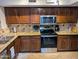 Kitchen features stainless steel appliances, granite countertops, and tiled backsplash at 6901 W Marco Polo Rd, Glendale, AZ 85308