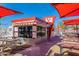 An outdoor dining area and retro style restaurant offers a place to gather with friends at 9960 E Strobe Ave, Mesa, AZ 85212