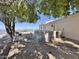 This backyard has hot tub, gravel landscaping and scenic waterfront views at 15720 S Lanai Cir, Arizona City, AZ 85123