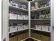 Pantry stocked with various items, featuring ample shelving and storage solutions at 281 S San Gregorio Ln, Casa Grande, AZ 85194