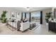 Modern living room with stylish decor, plush seating, and access to the backyard through sliding glass doors at 35961 W San Ildefanso Ave, Maricopa, AZ 85138