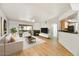 Bright living room featuring modern decor, a fireplace, and hardwood floors, creating a welcoming atmosphere at 5104 N 32Nd St # 431, Phoenix, AZ 85018