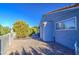 Gravel side yard and block fence and a storage shed at 654 S 83Rd Way, Mesa, AZ 85208