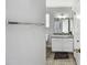 Bathroom with updated vanity, granite counters, tile floor, and great lighting at 8742 E Via De La Luna --, Scottsdale, AZ 85258