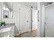 Bathroom featuring granite counters, tile floors and walk-in shower at 8742 E Via De La Luna --, Scottsdale, AZ 85258