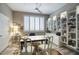 Functional home office with a bright window, custom built-in shelves, and stylish decor for a productive workspace at 9671 E West View Dr, Scottsdale, AZ 85255