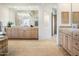 Bathroom features separate vanities and a built-in jacuzzi at 10379 E White Feather Ln, Scottsdale, AZ 85262
