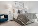 Bright bedroom with a queen-sized bed, bedside tables, lamps, and an accent chair at 10379 E White Feather Ln, Scottsdale, AZ 85262