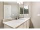 Beautiful bathroom features a modern vanity with stunning countertops and contemporary finishes at 10410 N Cave Creek Rd # 2114, Phoenix, AZ 85020