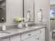 Close-up of bathroom vanity showcasing modern fixtures, ample counter space and a clean design at 11172 N San Clemente St, Surprise, AZ 85388