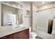 Bathroom featuring a shower, a toilet, and a vanity sink at 11640 N Tatum Blvd # 3069, Phoenix, AZ 85028