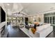Open concept living space features high vaulted ceilings, a fireplace, and seamless indoor-outdoor living and a wine cellar at 12201 N 65Th St, Scottsdale, AZ 85254