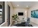 Modern office space featuring a glass desk, sleek furniture, and a contemporary design, creating an inspiring work environment at 12201 N 65Th St, Scottsdale, AZ 85254