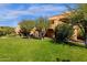 Expansive backyard featuring mature landscaping, trees, and a well-maintained lawn at 14675 E Paradise Dr, Fountain Hills, AZ 85268