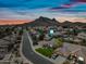 Scenic aerial view of a neighborhood with mountain views and locator pin at 16018 N 17Th Way, Phoenix, AZ 85022