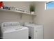 Laundry room with modern appliances and stylish decor at 18039 W Sunnyslope Ln, Waddell, AZ 85355