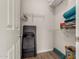 Walk-in closet features shelving, rod for hanging clothes, and additional space for storage at 3830 E Lakewood Pkwy # 2116, Phoenix, AZ 85048