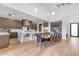 Spacious open-concept kitchen and dining area with high ceilings and modern finishes at 12034 N 61St St, Scottsdale, AZ 85254