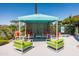 Poolside cabana with seating and colorful decor at 18322 W Thistle Landing Dr, Goodyear, AZ 85338