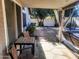 Charming covered patio leading to a beautifully landscaped backyard and entertaining space at 4150 E Harvard Ave, Gilbert, AZ 85234
