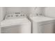 Bright laundry room featuring a white washer and dryer set at 625 N Hamilton St # 36, Chandler, AZ 85225