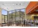Cozy cafe dining area featuring views of the surrounding desert landscape at 7603 E Soaring Eagle Way, Scottsdale, AZ 85266