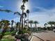 Picturesque waterfront community lined with palm trees, lush landscaping, and sidewalks at 1344 W Seascape Dr, Gilbert, AZ 85233