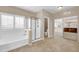 Well-lit main bathroom with separate tub and shower, tile flooring, and dual vanities at 2987 E Powell Way, Gilbert, AZ 85298