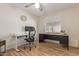 Office space featuring hard wood floors, 2 desks and a ceiling fan at 3607 N 21St Ave, Phoenix, AZ 85015
