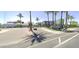 View of Hawthorne community entrance with mature palm trees and well manicured landscaping at 3848 N 3Rd Ave # 1047, Phoenix, AZ 85013