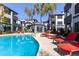Relaxing pool area with lounge chairs, gazebo, and well-maintained landscaping between multi-Gathering buildings at 3848 N 3Rd Ave # 1047, Phoenix, AZ 85013